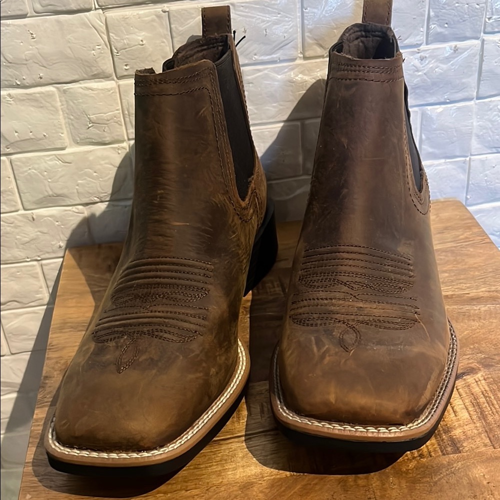 Men's Brown Leather Western Boots
